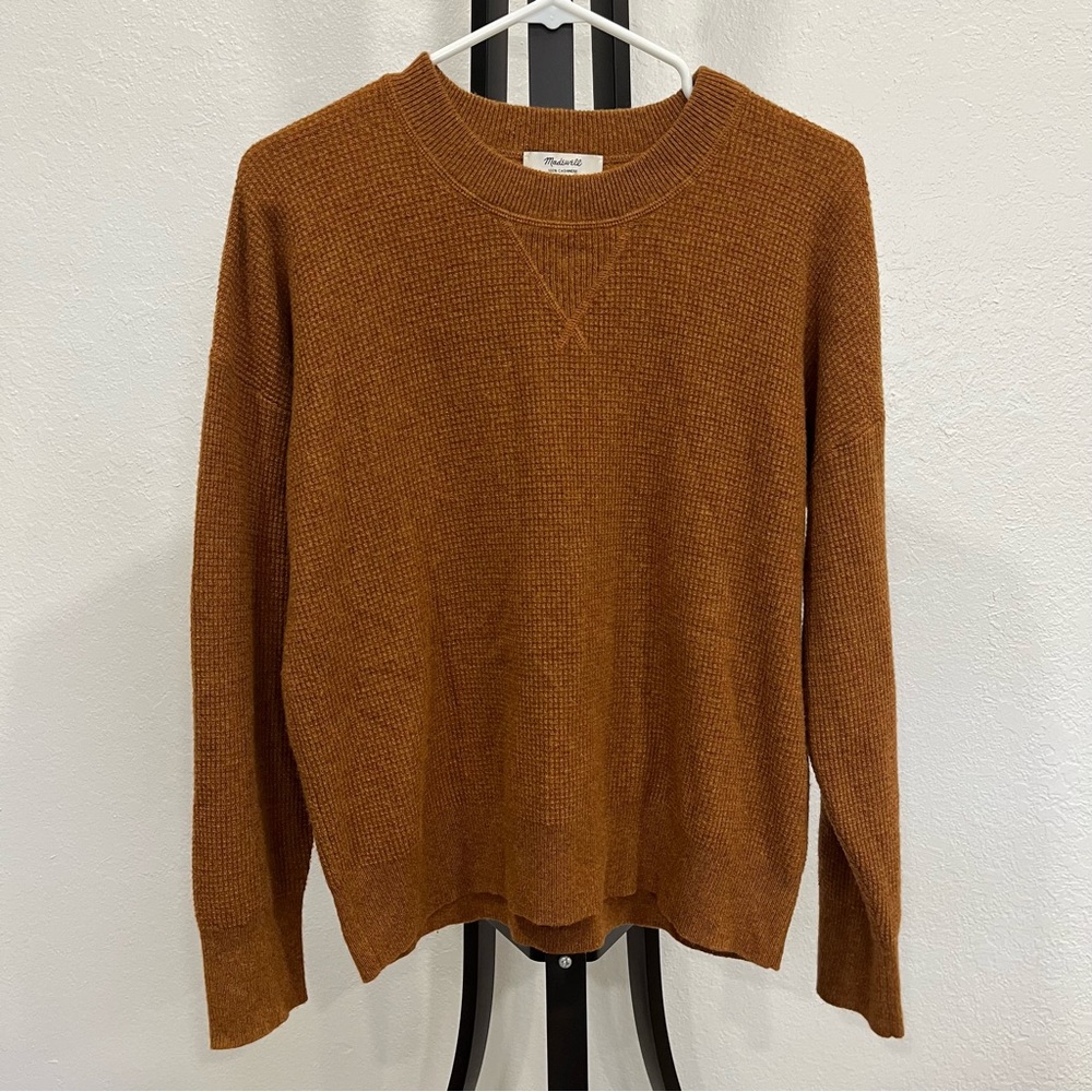 Madewell Cashmere Waffle Sweater Size M